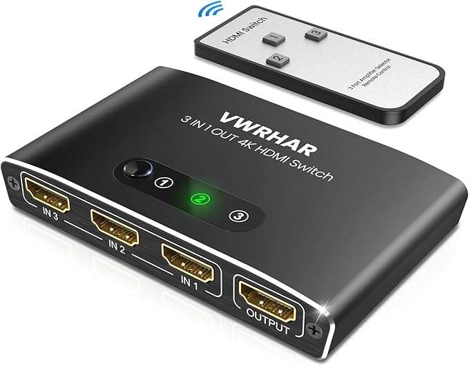 Switch HDMI de 3 entradas a 1 salida